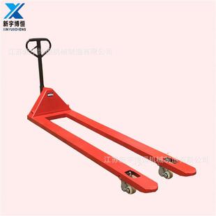 载重5000公斤叉止2.5米长槽钢油压搬运车手动地牛5吨液压叉车