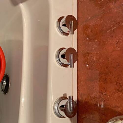 花洒水龙头三件套分水器分体式龙头浴缸冷热冷热水进水转阀门配件
