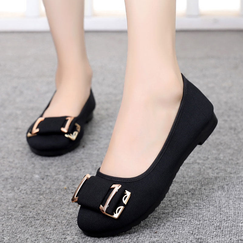 老北京布鞋女春秋新款单鞋上班工作鞋软底不累脚平底豆豆鞋一脚蹬,女鞋,传统布鞋,淘宝优惠券,粉丝福利购,淘宝优惠卷