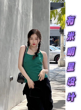 虞书欣同款工装裤小众设计夏季黑色休闲百搭多口袋辣妹工装裤长裤