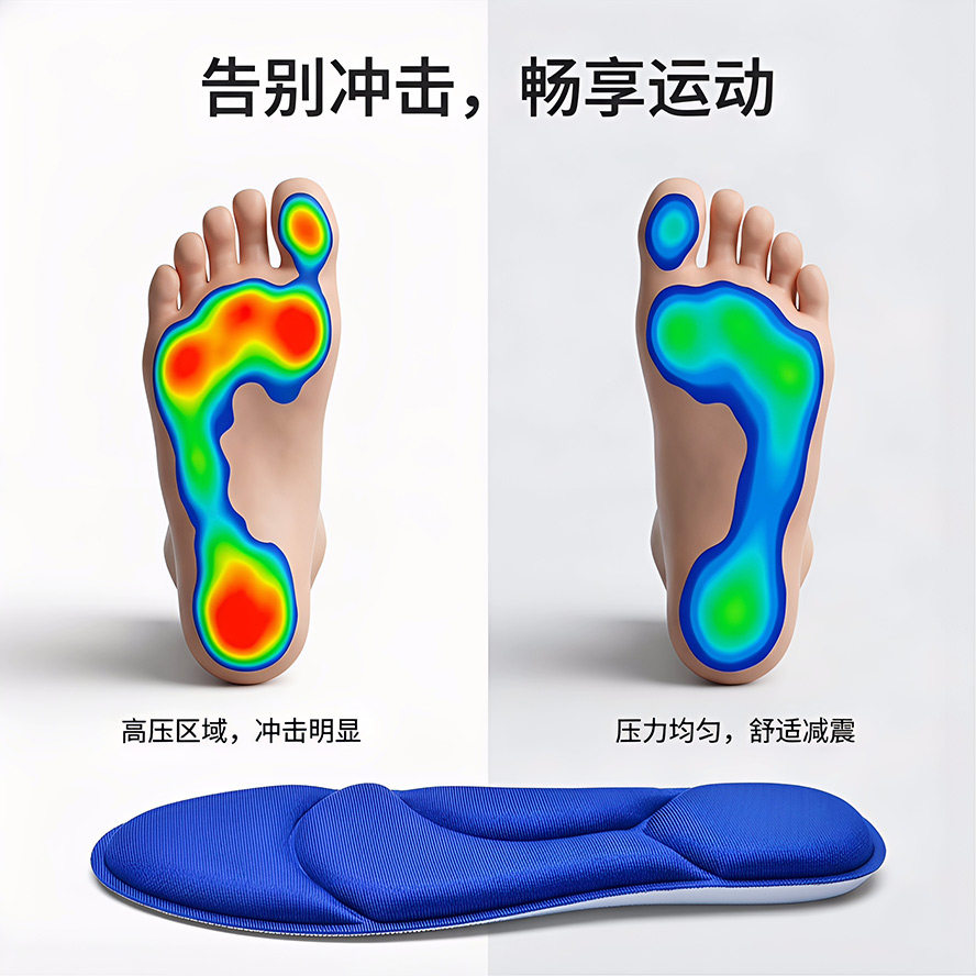 适配斯凯奇记忆棉慢回弹鞋垫运动鞋垫男女透气减震吸汗女跑步厚款