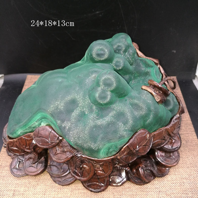 天然孔雀石原石摆件奇石观赏收藏水晶矿物标本晶体礼品物镇宅家居