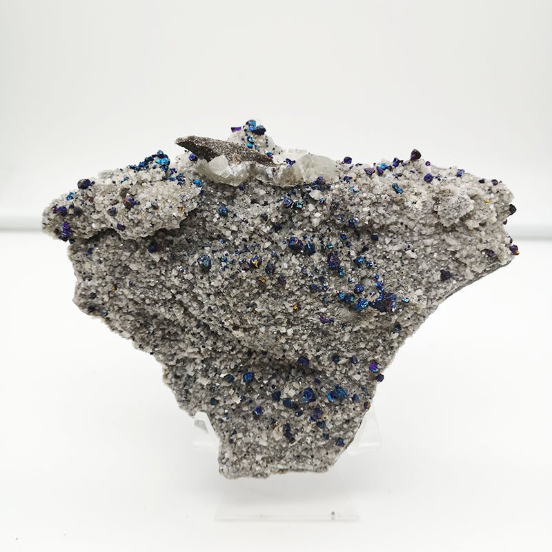 锖色黄铜矿矿物晶体天然矿石原石教学标本收藏品奇石头特价