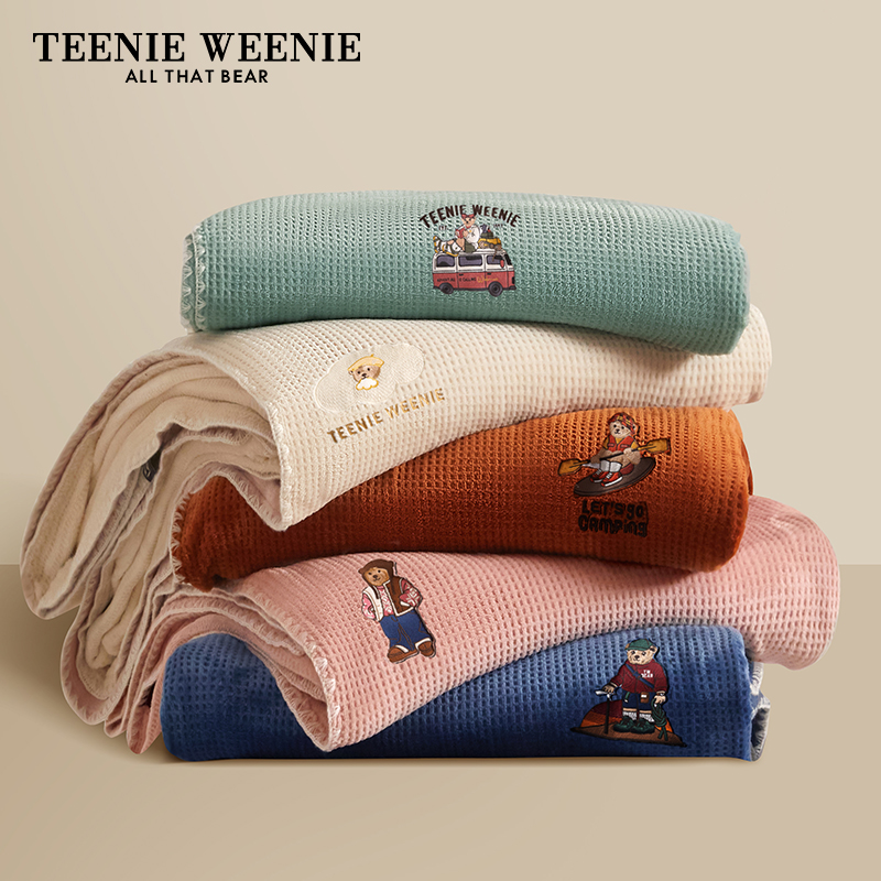 TeenieWeenie华夫牛奶绒毛毯盖毯
