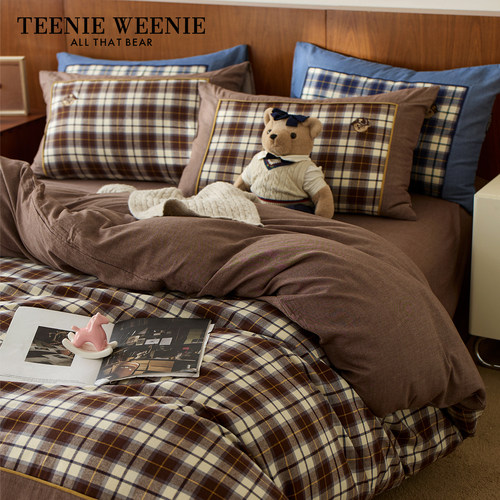 TeenieWeenie复古格纹纯棉四件套