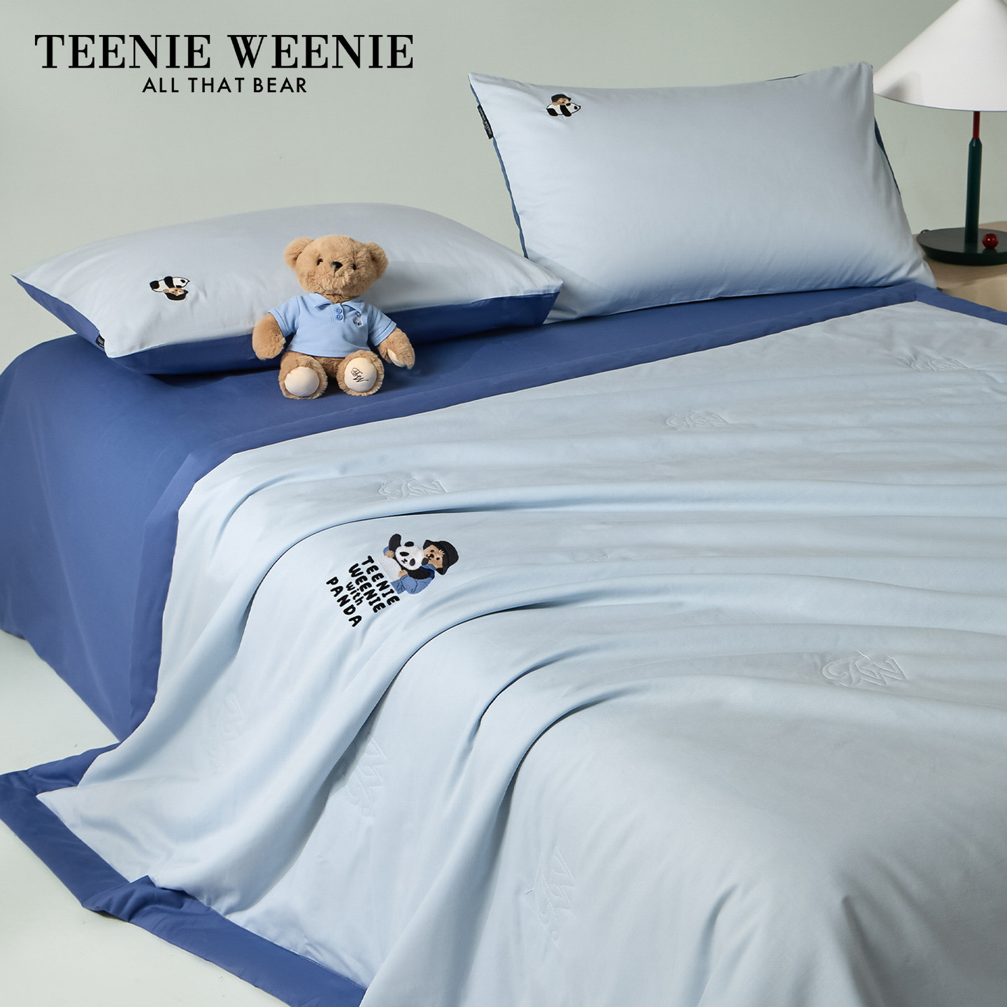 TeenieWeenie撞色双拼A类全棉夏被可机洗纯棉空调被夏凉被子被芯