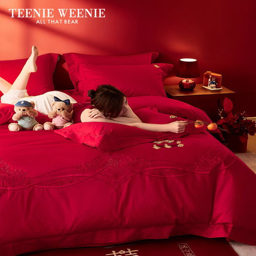 TeenieWeenie小熊纯棉新婚四件套