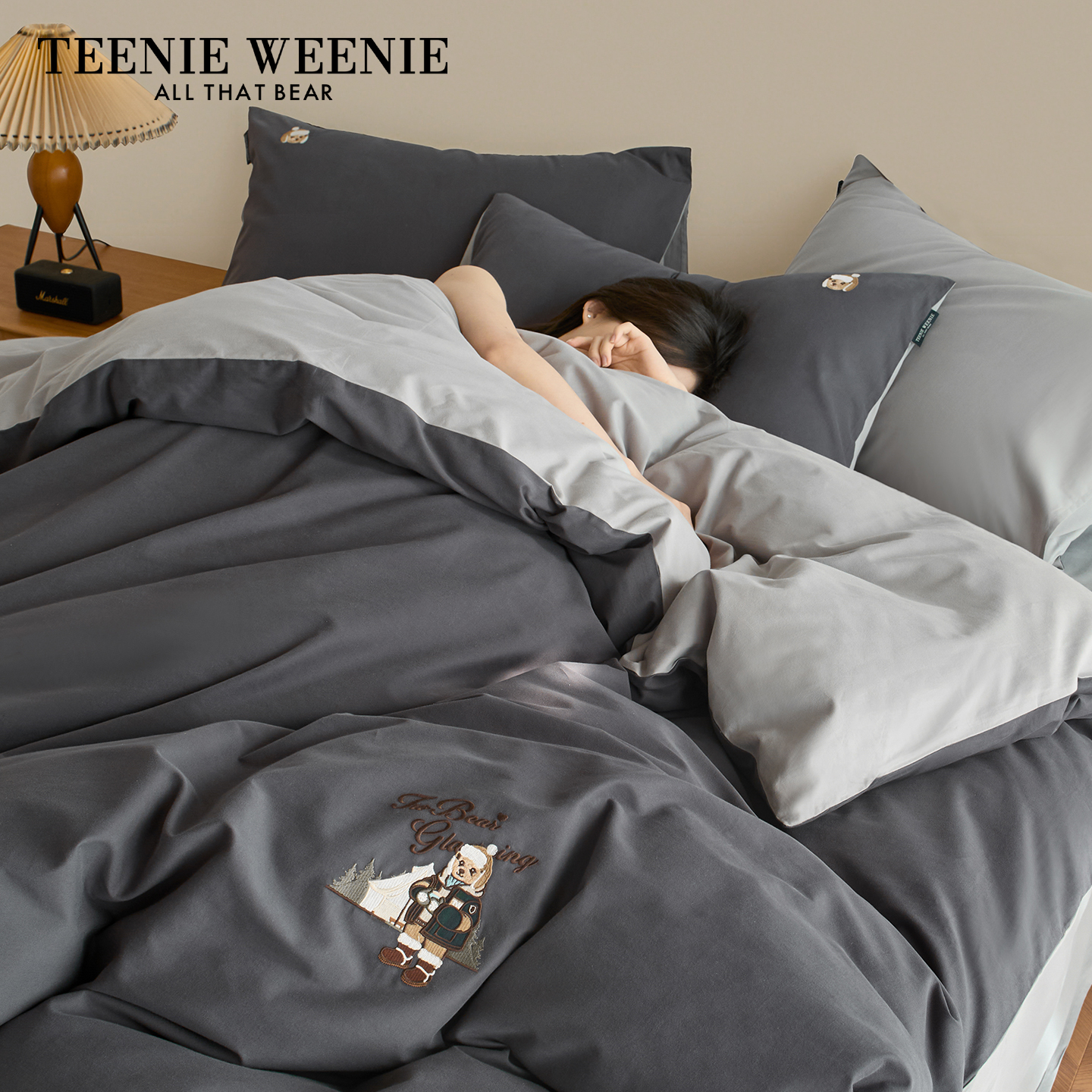 TeenieWeenie纯棉黑色被套单件