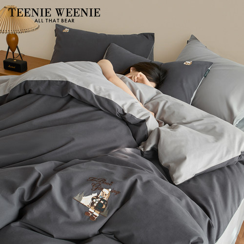 TeenieWeenie纯棉黑色被套单件