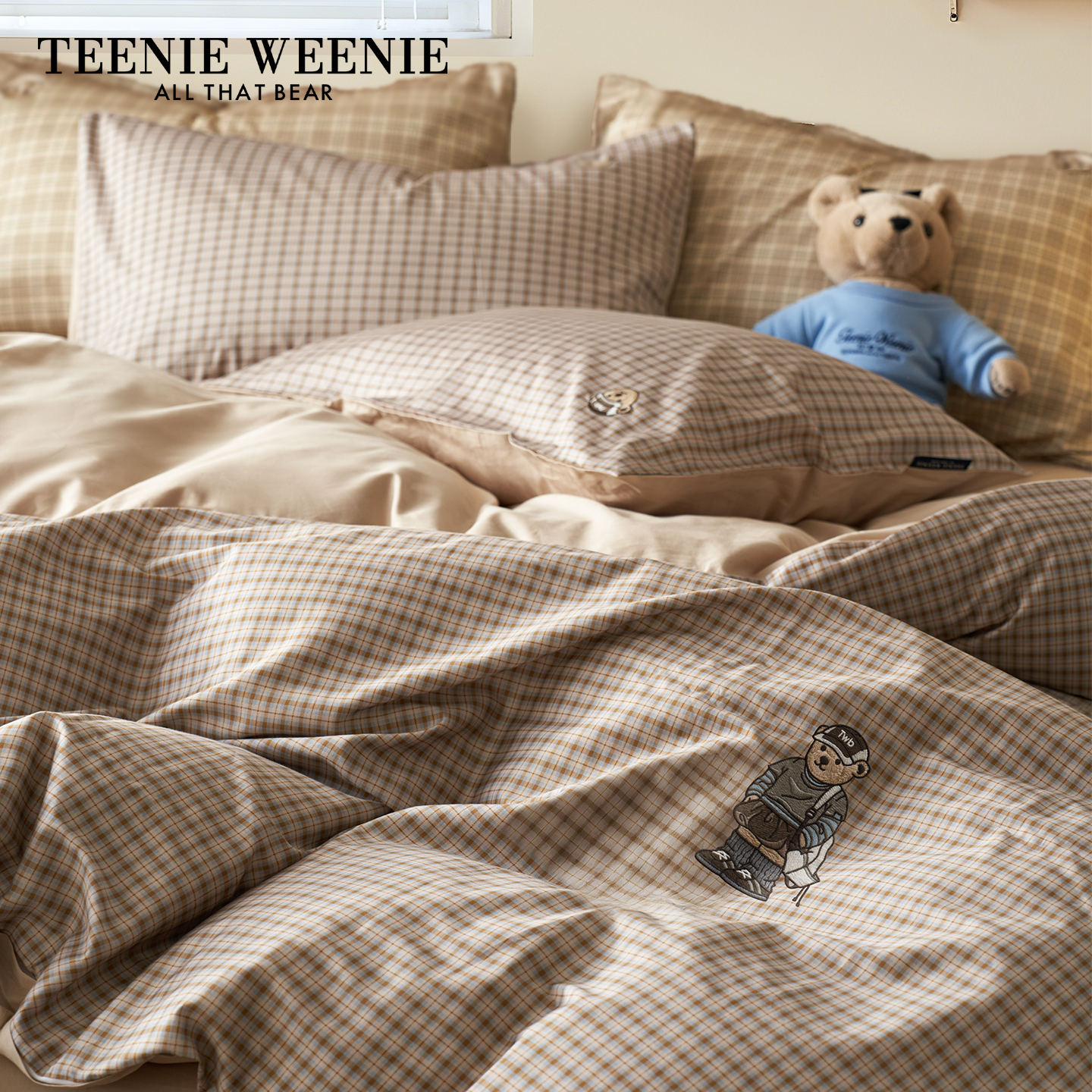 TeenieWeenie格子全棉四件套