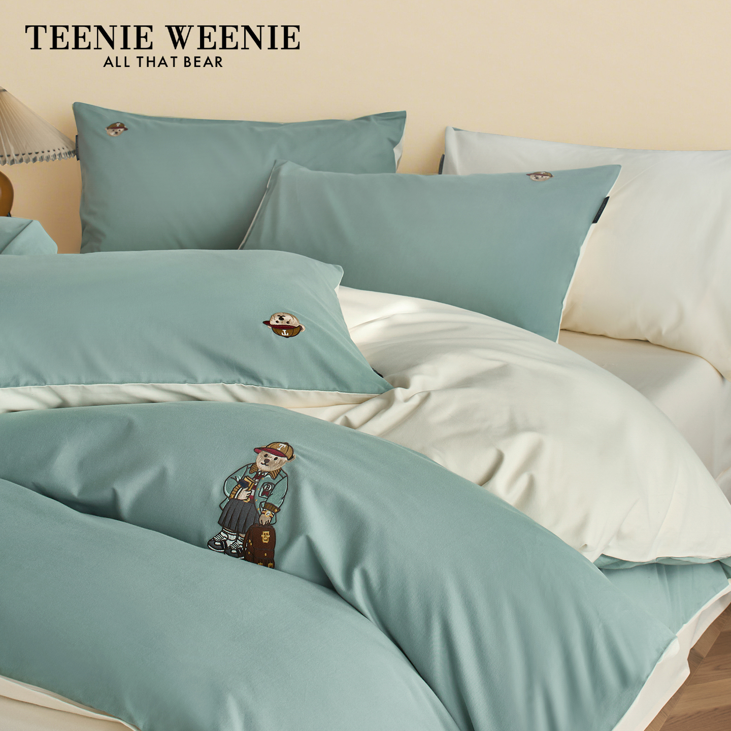 TeenieWeenie简约复古磨毛四件套