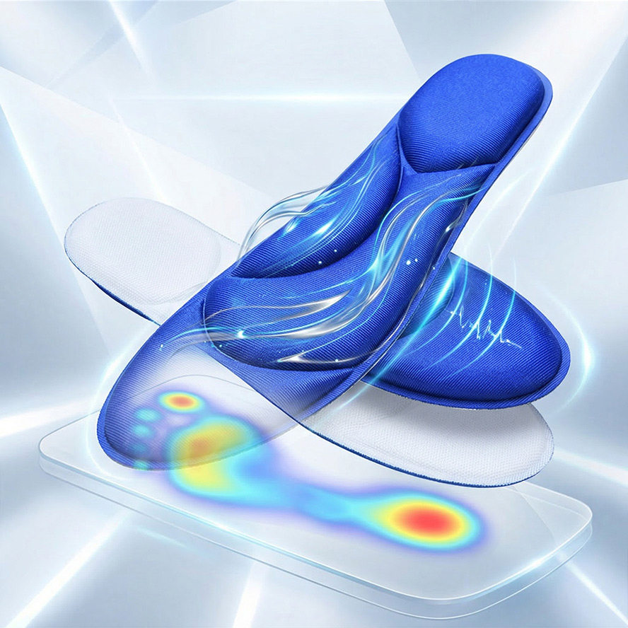 踩屎感鞋垫男款吸汗防臭运动气垫减震超软女透气增高艾草足弓支撑