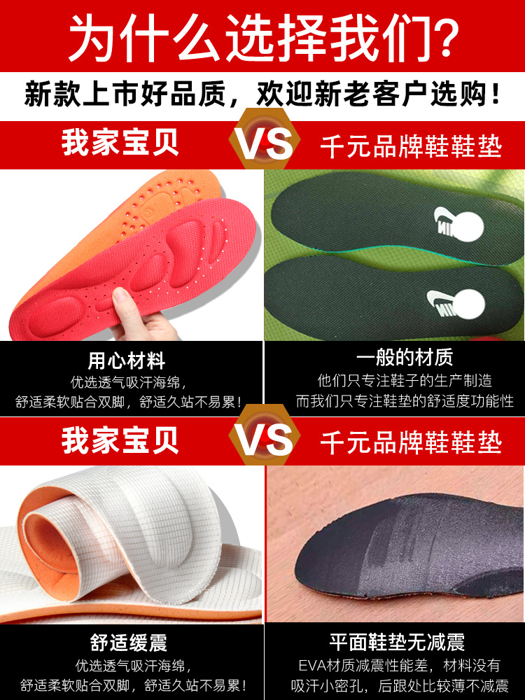 适配耐克nike篮球运动鞋垫空军男女透气吸汗防臭减震加厚舒适aj1