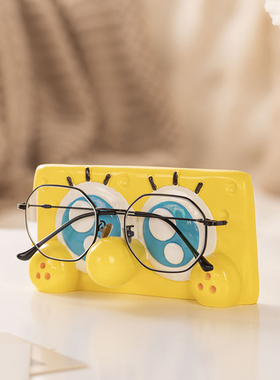 海绵宝宝派大星眼镜放置支架创意可爱生日礼物桌面卡通收纳摆件