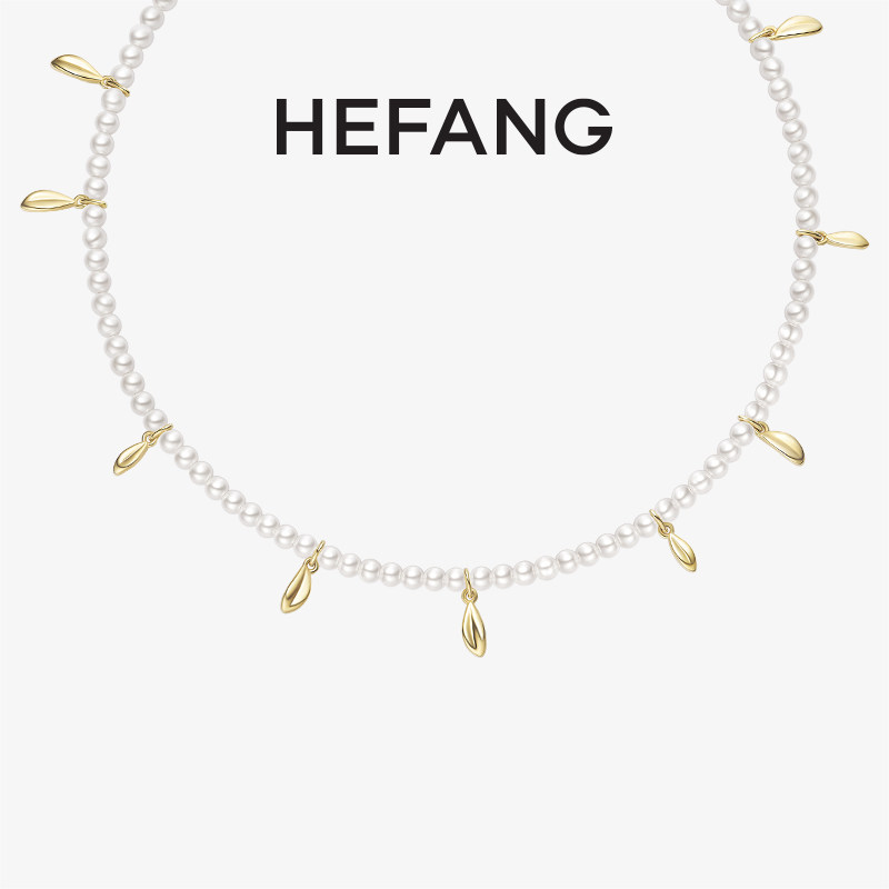 HEFANG何方金叶子项链