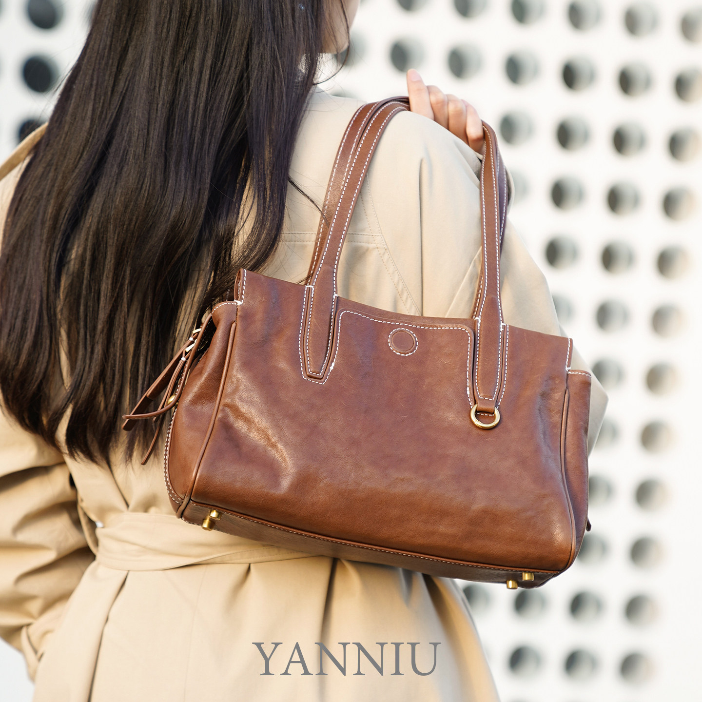 岩牛新款水晶植鞣头层牛皮挎包手领波士顿高级感轻奢单肩手提女包,箱包皮具/热销女包/男包,通用款女包,淘宝优惠券,粉丝福利购,淘宝优惠卷