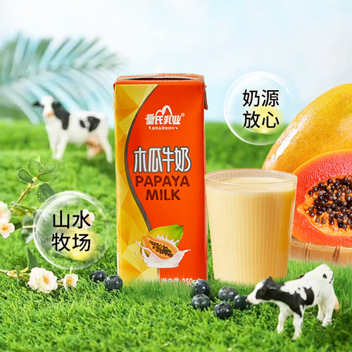 皇氏木瓜牛奶儿童早餐奶250ml*12