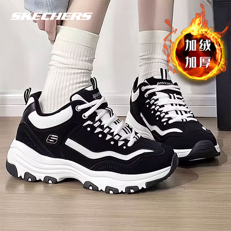 斯凯奇（Skechers）加绒女鞋冬季新款熊猫鞋官方正品运动鞋保暖加,女鞋,时尚休闲鞋,淘宝优惠券,粉丝福利购,淘宝优惠卷