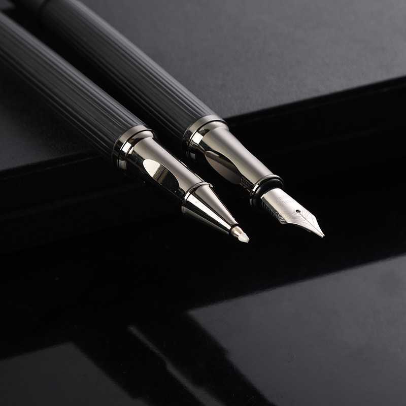 新款直销2025新款商务金属签字笔黑色磨砂笔杆金属钢笔酒店礼品笔