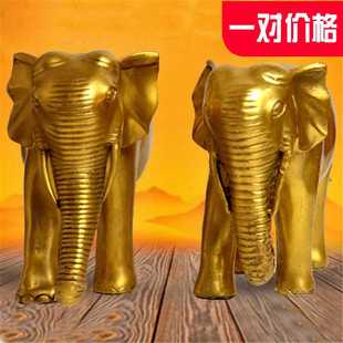 新款直销黄铜大象黄铜象吸水大象一对黄铜象对象摆件家居工艺礼品