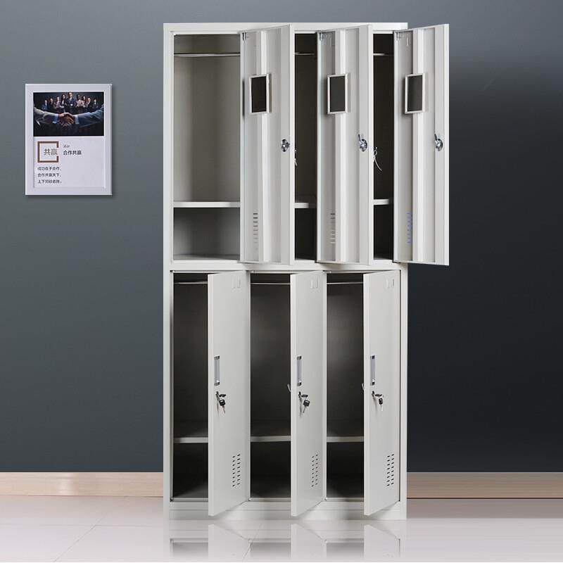 新款直销成都钢制加厚员工多门宿舍储物柜浴室换衣带锁鞋柜工厂车