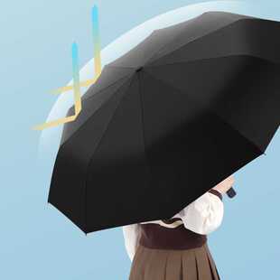 新款直销全自动创意插画雨伞十骨加大晴雨两用黑胶男女防晒防紫外