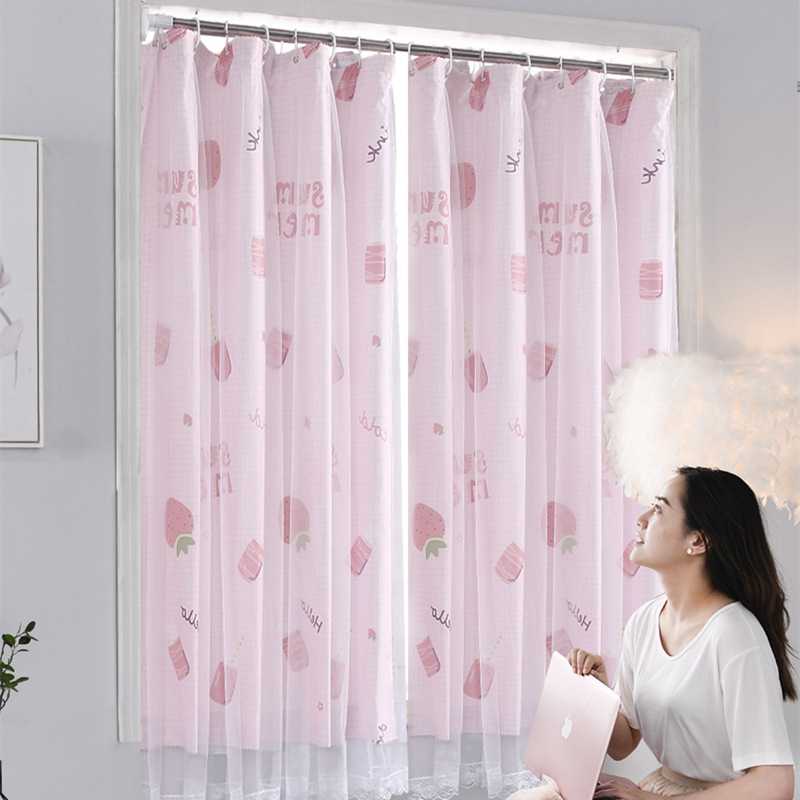 新款直销61K3免打孔窗帘挂钩式2020年新款卧室飘窗遮光魔术贴简约