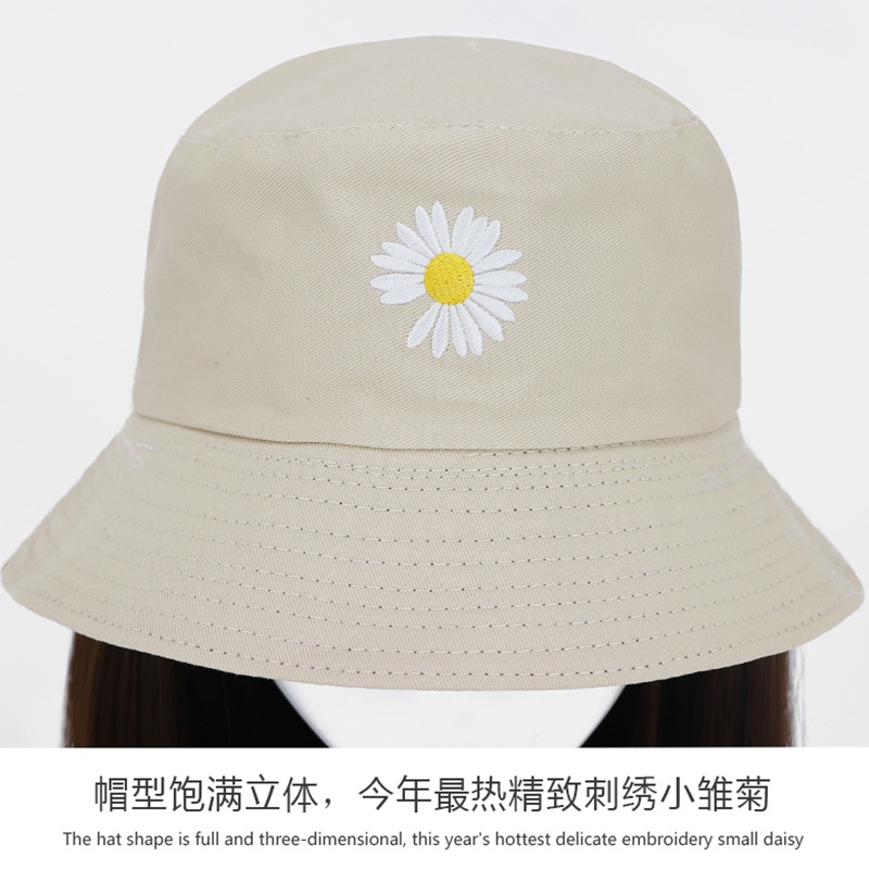 新款直销韩版潮夏天渔夫帽子女季遮阳假发帽子一体时尚盆帽渔夫帽