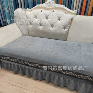 新款直销半成品复合沙发垫布料 四季纯色亚麻沙发套面料椅子垫防