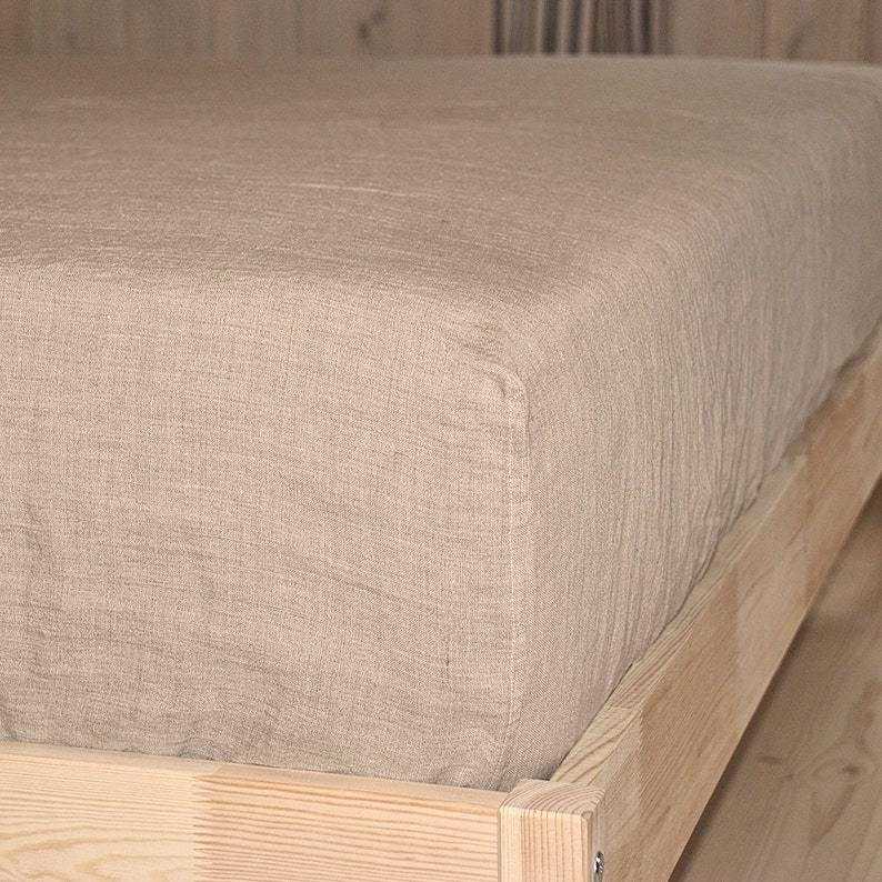 新款直销棉麻床垫保护套家用床罩轻奢定制外贸水洗麻棉床笠加高单