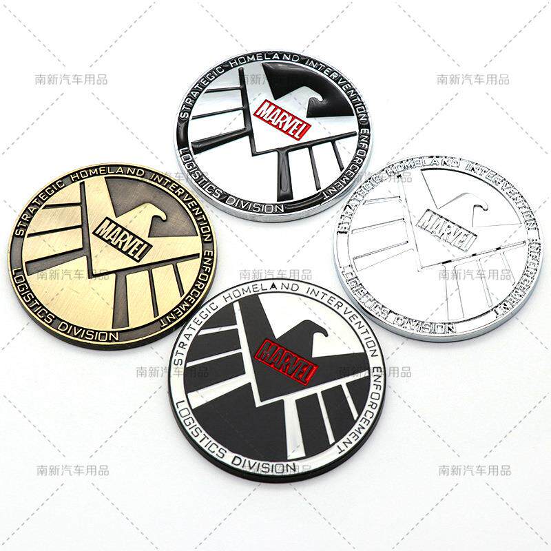 新款直销汽车车贴九头蛇车贴 小号神盾局改装标 金属标 车身贴 划