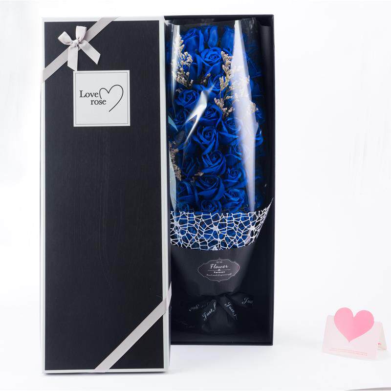 新款直销C51朵创意新款仿真花束七夕情人节礼盒 香皂花精美礼物手