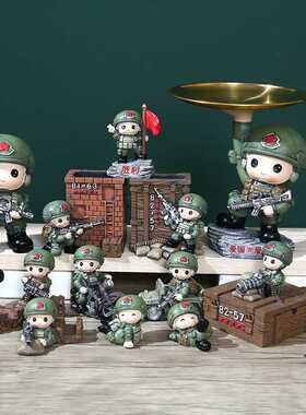 新款直销特种兵系列家居摆件创意小兵手机支架汽车中控台装饰品学