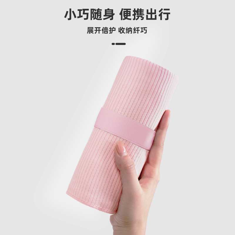 新款直销纯色条纹速干浴巾游泳毛巾超细纤维沙滩巾双面绒运动健身