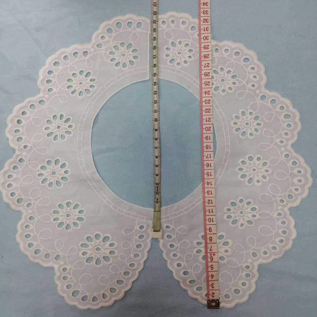 新款直销蕾丝衣领9088棉布镂空刺绣立体翻领领口花边现货服装辅料