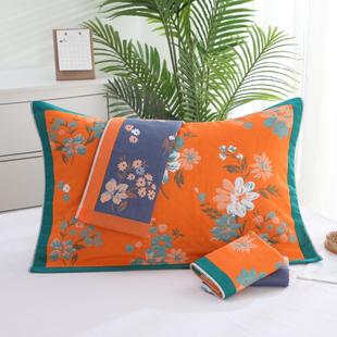 新款直销三层纱布棉枕巾加大加厚枕头巾四季学生成人欧式柔软吸汗