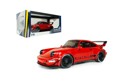 Solido 保时捷 911 964RWB 红色合金车模可开门汽车模型收藏