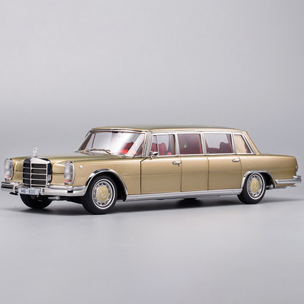 其辉 1:18 奔驰普尔曼pullman W100奔驰S600合金汽车模型收藏车模