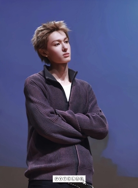 SS26 YOUNGYTKING Sweater Cortis风马丁紫色毛衣百搭男女