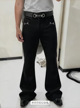 SS26 YOUNGYTKING BY DEMNA GJeans马蹄扣微喇叭牛仔裤男女