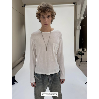 SS26 YOUNGYTKING Nofaith三色基础口袋内搭打底长T袖男女