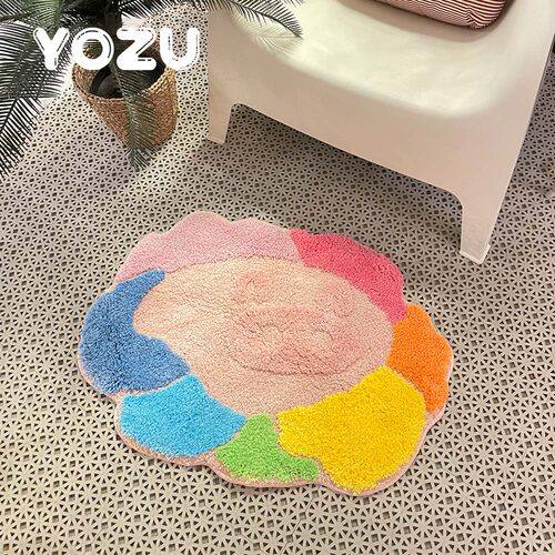 YOZU彩虹FAFA植绒地毯宠物睡垫
