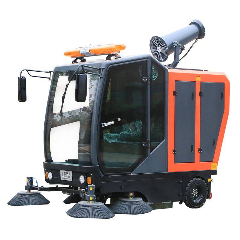 带雾炮驾驶式扫地车封闭式驾驶式路面清扫车生产厂家小型扫地机