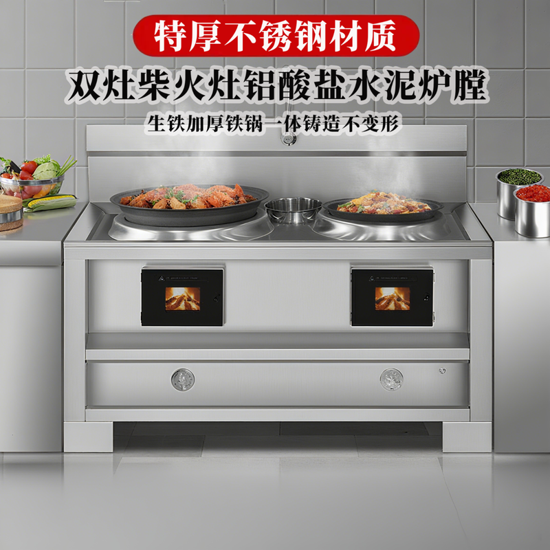 新型猛火无烟不锈钢柴火灶家用烧木柴两用炉农村大锅台2025年新款,户外/登山/野营/旅行用品,野餐炉具/焚火架,淘宝优惠券,粉丝福利购,淘宝优惠卷