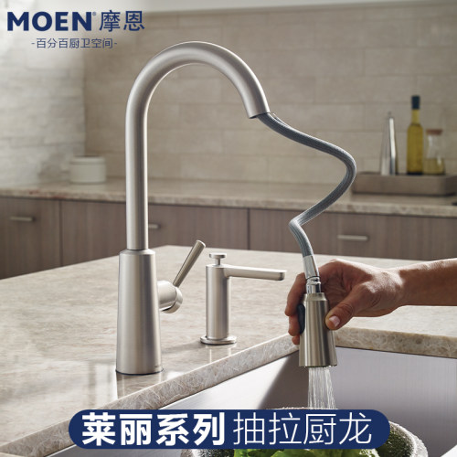 摩恩铜质可旋转可抽拉水光能厨龙