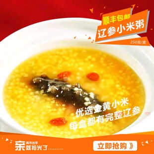 金汤小米海参粥加热即食海宝洋小米辽刺参海鲜粥儿童孕妇营养代餐