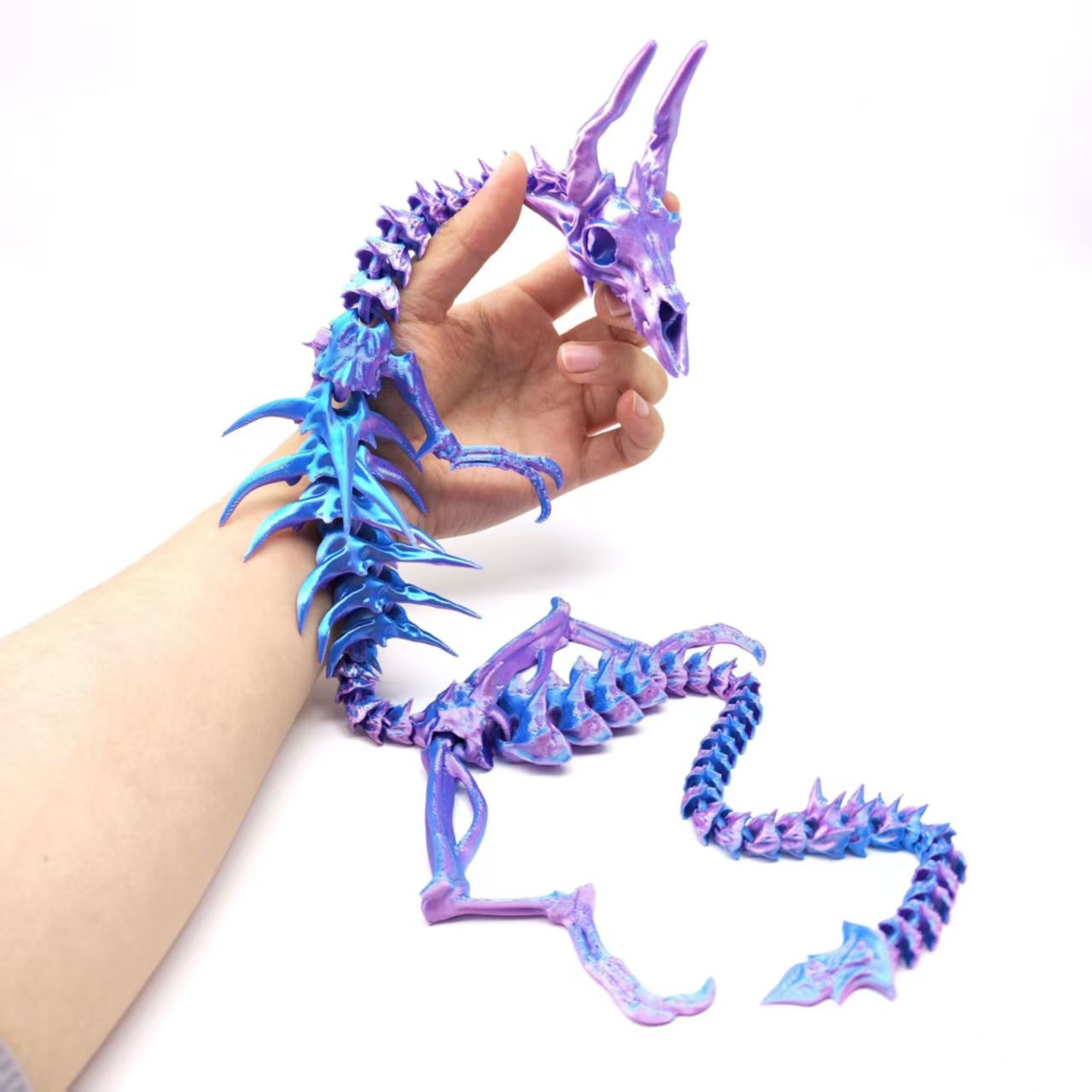 3D打印骷髅龙鱼缸造景摆件