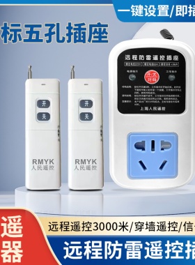 遥控插座大功率远程遥控开关220伏家用智能潜水泵遥控器遥控排插