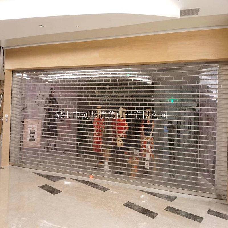 佛山卷闸门厂商场透明PC卷闸门服装店水晶卷闸门礼品店卷闸门