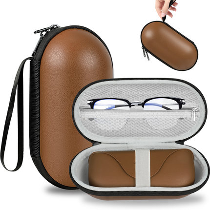 适用Ray-Ban |Meta Smart Glasses 雷朋Meta 智能眼镜收纳盒XREAL雷鸟V3/Rokid AR眼镜收纳包太阳镜老花镜包